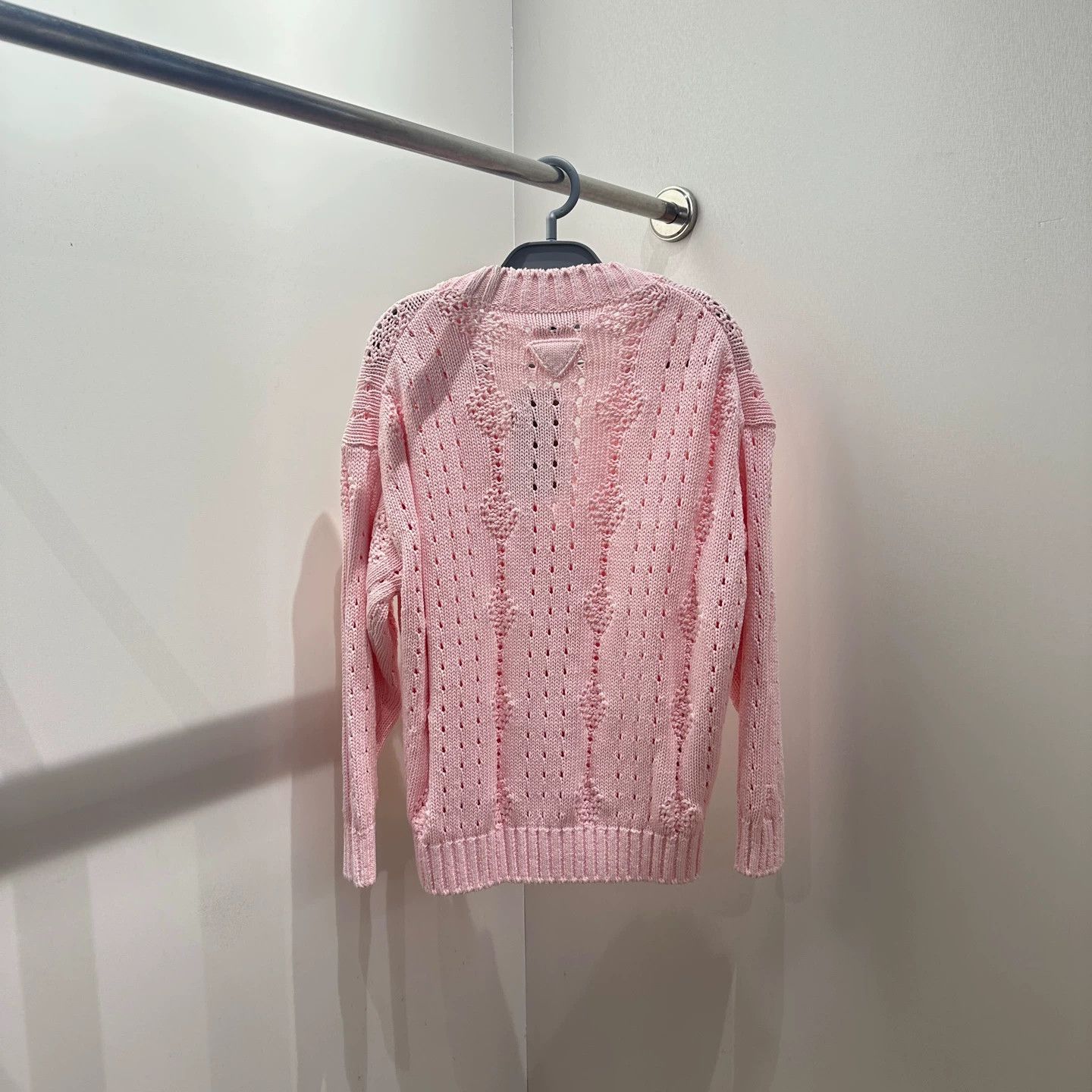 Prada Prada Unused Triangle Logo Pink Knitted Jacket 36 Size XS / US 0-2 / IT 36-38 - 2 Thumbnail
