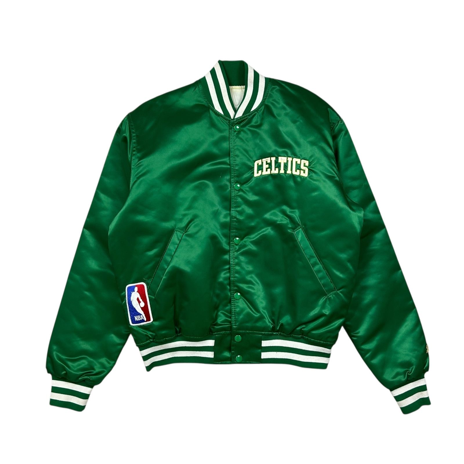 NBA VTG 90s NBA BOSTON CELTICS STARTER SATIN JACKET BIG PATCH Size US M / EU 48-50 / 2 - 2 Thumbnail