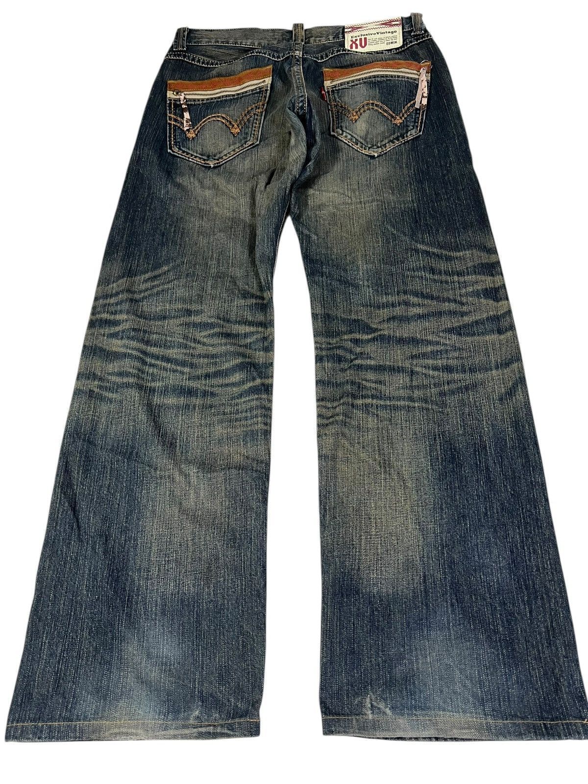 Edwin 💥Flare💥Vintage Edwin XV Navajo Rusty Denim Jean Size US 33 - 2 Thumbnail