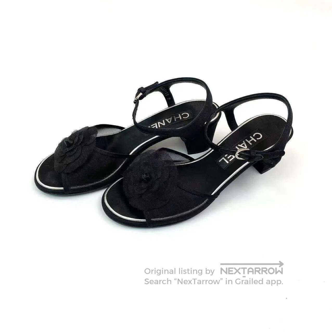 Other Chanel Camellia double C logo thick-heeled sandals| Size US 5 / IT 35 - 1 Thumbnail