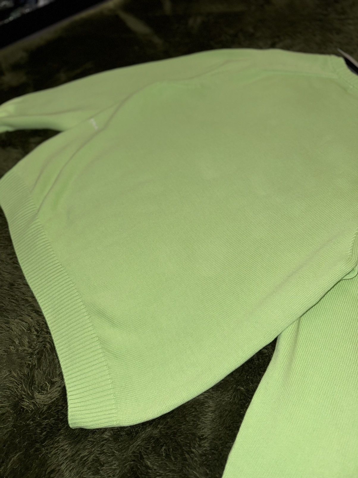 Pop Trading Company [L] POP Trading Company Arch Logo Relaxed Fit Sweater Lime Size US L / EU 52-54 / 3 - 11 Thumbnail