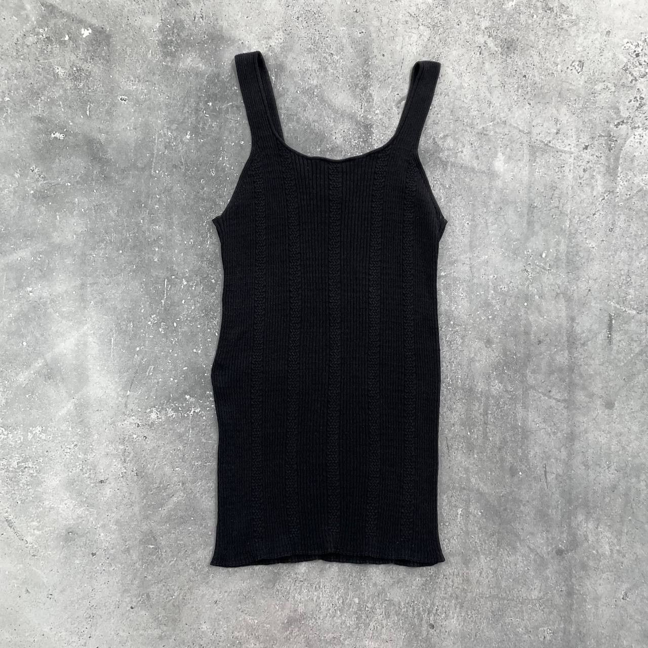 Chanel Vintage Chanel Ribbed Sleeveless Tank Top Logo Women’s Black Size XS / US 0-2 / IT 36-38 - 17 Thumbnail