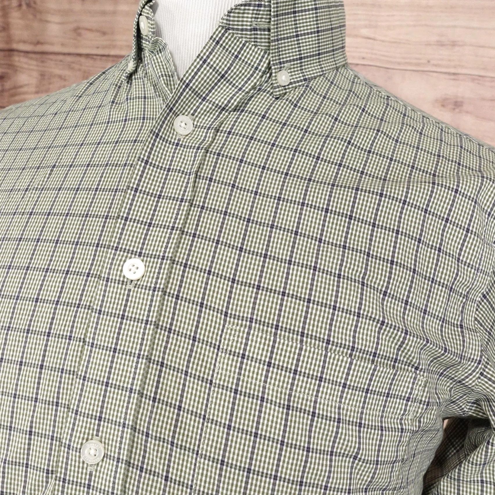 Cremieux VINTAGE Cremieux Shirt Mens Medium Green Plaid Slim Fit Button-Up Size US M / EU 48-50 / 2 - 2 Thumbnail