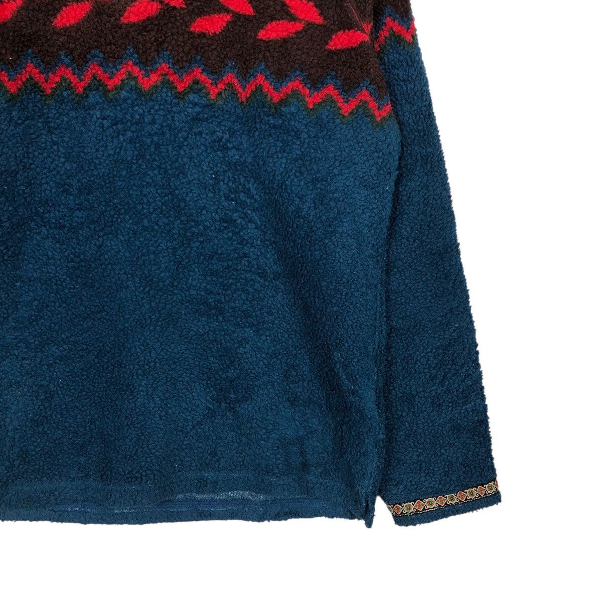 Japanese Brand 📌Vintage Half Zipper Fleece Jacket Blue Work Issey Miyake Size US L / EU 52-54 / 3 - 6 Thumbnail