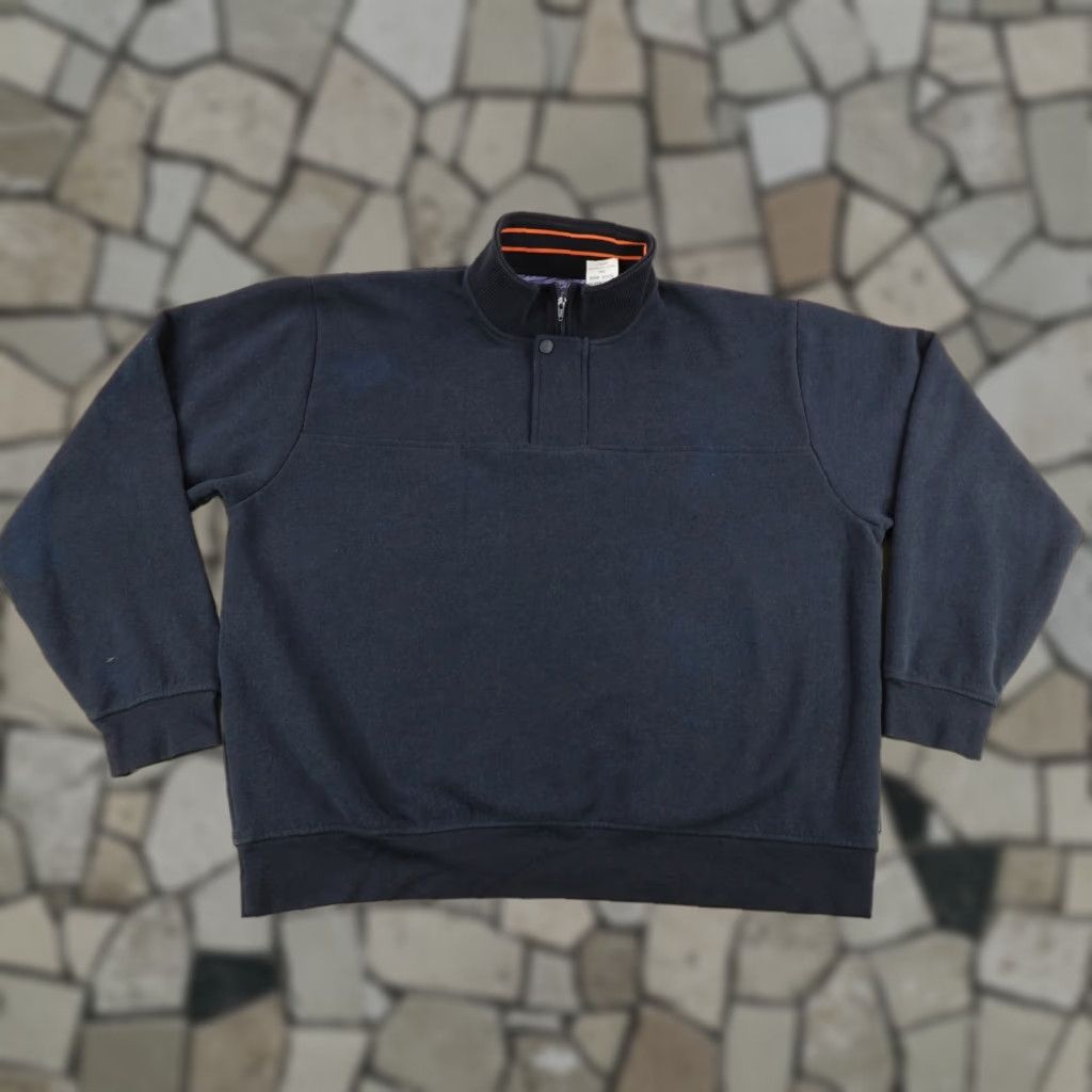 Orvis Orvis Sweater Mens 2XL Blue 1/4 Zip Mock Neck Pullover Outdoor Long Sleeve Pocket Zipper Button Knit Size US XXL / EU 58 / 5 - 1 Thumbnail