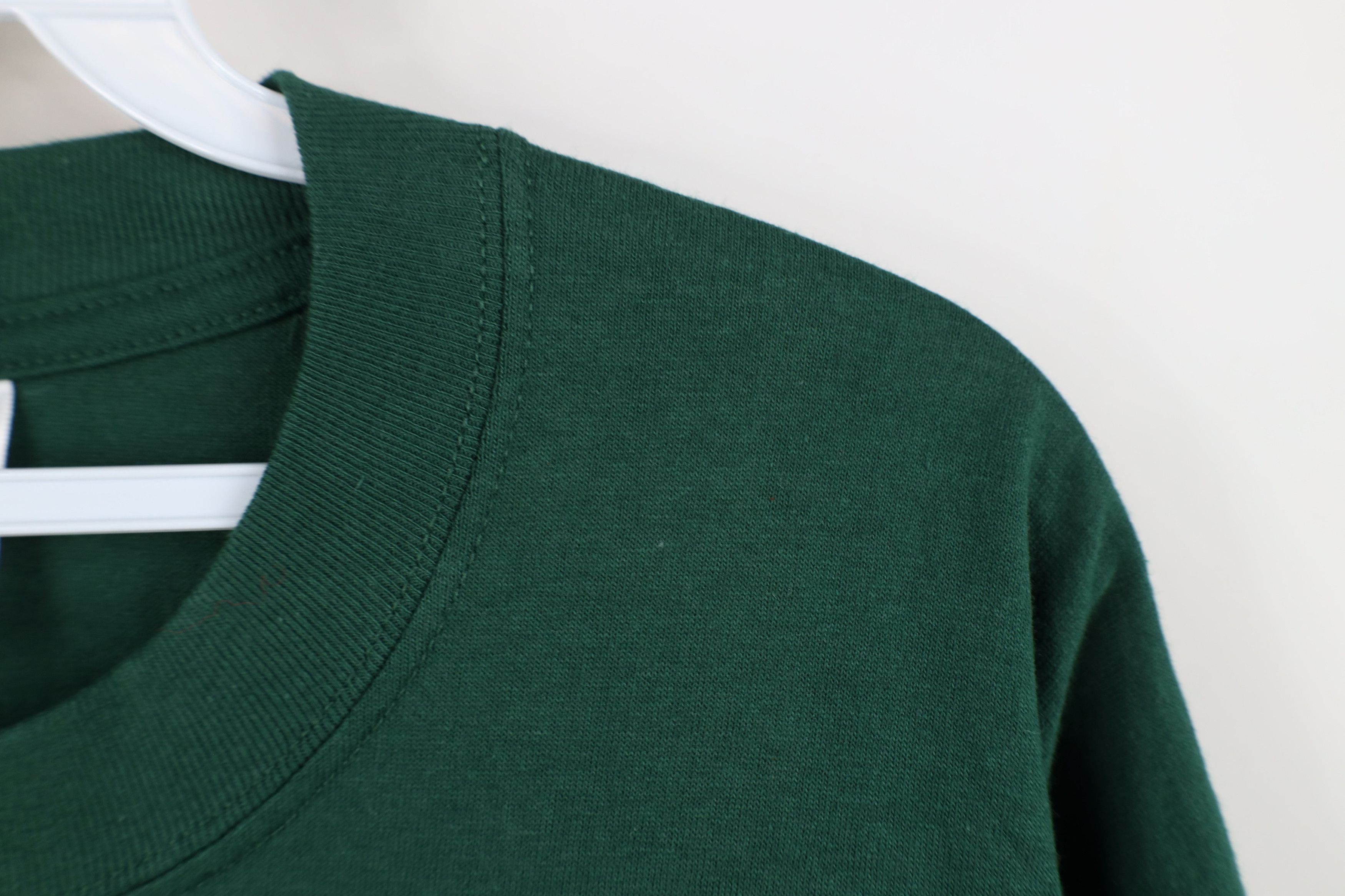 Vintage Vintage 90s Y2K Streetwear Heavyweight Cotton T-Shirt Green Size US XXL / EU 58 / 5 - 4 Thumbnail
