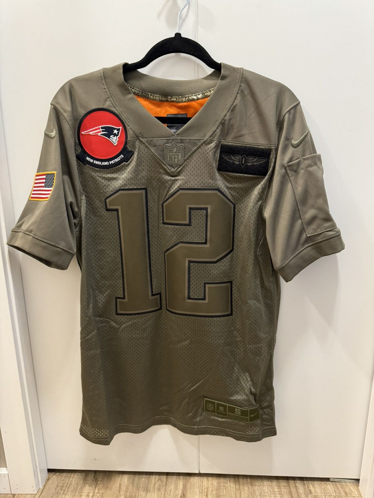 Image of Nike New England Patriots Tom Brady Jersey in Camo, Men's (Size Small)