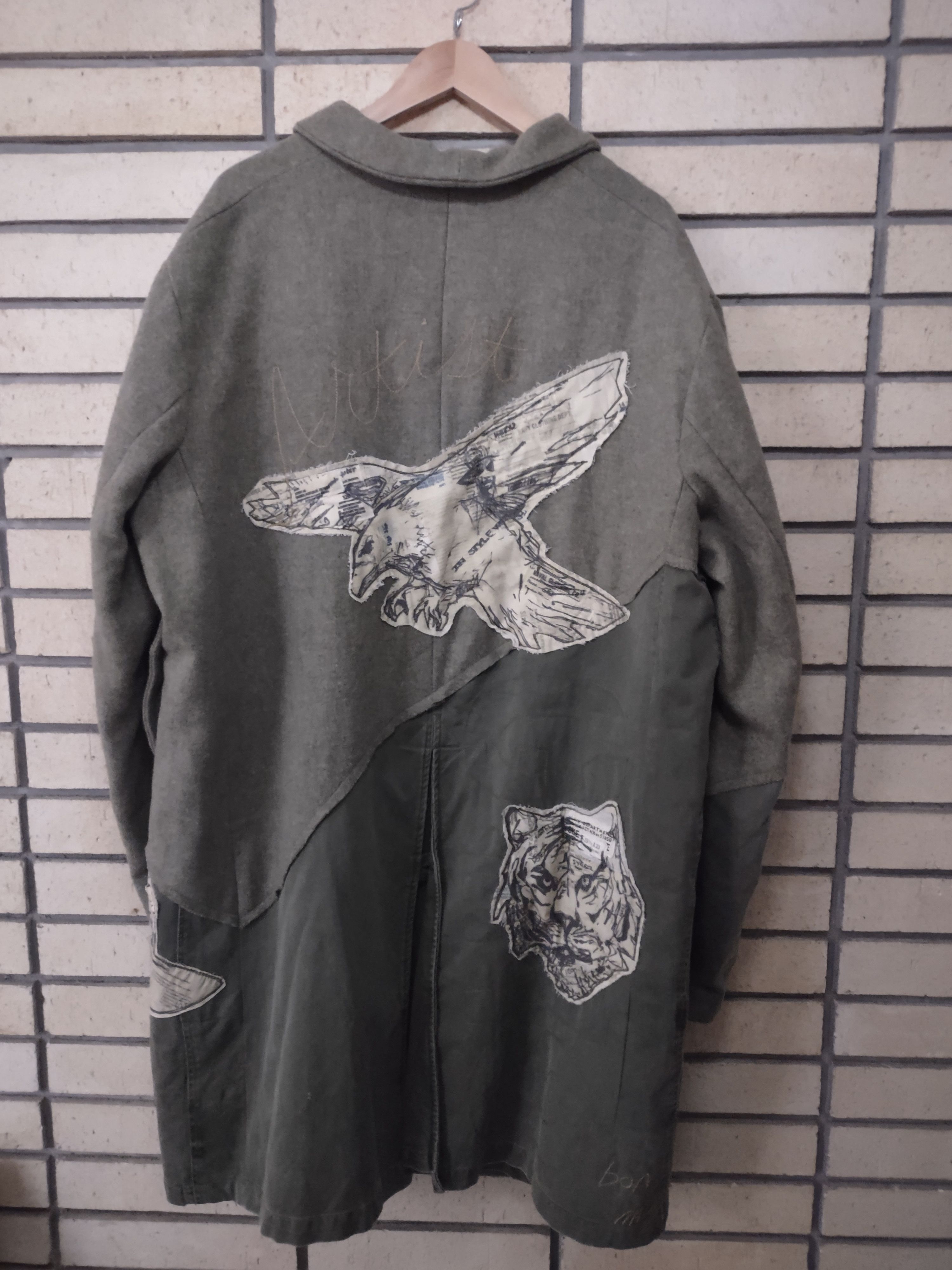 Greg Lauren Greg Lauren 50/50 Army Tweed Trench Coat size 5 XXL Size US XXL / EU 58 / 5 - 2 Thumbnail