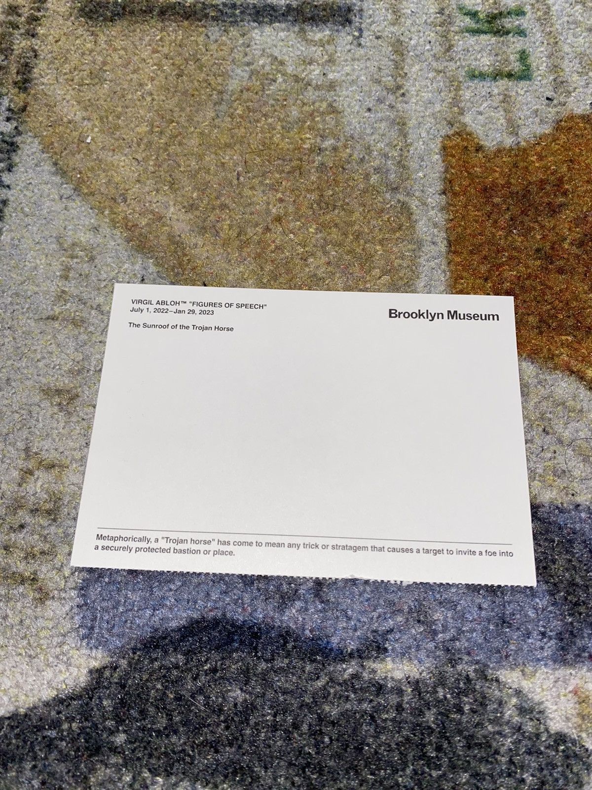 Virgil Abloh VIRGIL ABLOH BROOKLYN MUSEUM POSTCARD Size ONE SIZE - 2 Thumbnail