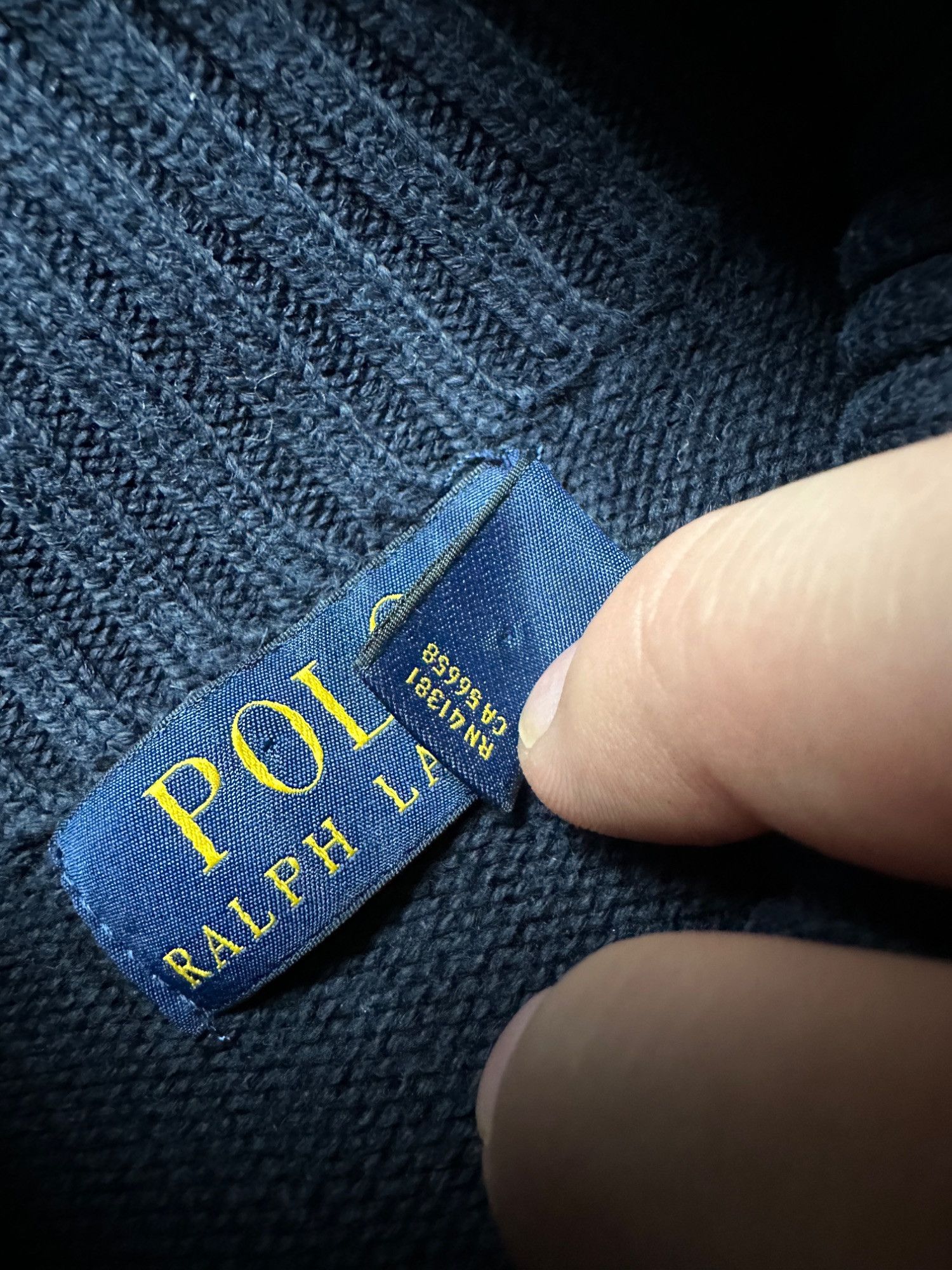 Polo Ralph Lauren Polo Ralph Lauren Navy Cotton Knit Sweater Button-Up y2k 90s Size US L / EU 52-54 / 3 - 8 Thumbnail