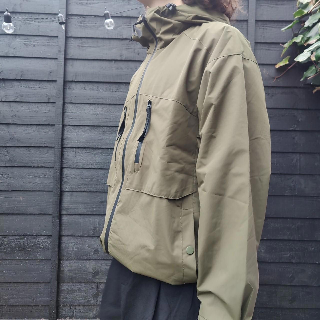 Green Waterproof Teflon Zip Jacket