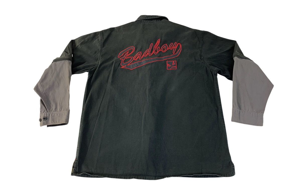 image of Rap Tees x Vintage Badboy California Zipper Jacket Double Sleeve Rap Hip Hop in Black (Size Large)
