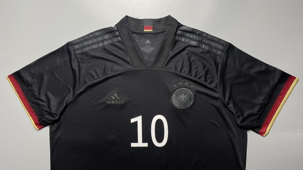 Adidas GERMANY ADIDAS 2020 EURO FOOTBALL AWAY JERSEY #10 GNABRY Size US XXL / EU 58 / 5 - 3 Thumbnail