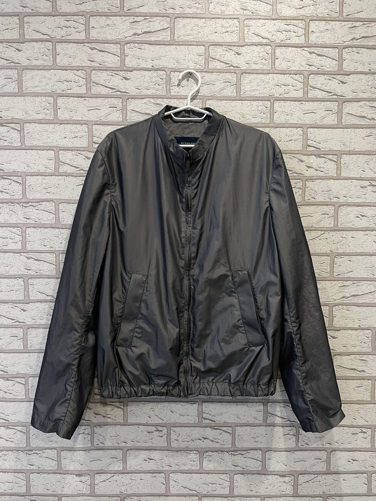 Burberry × Vintage Burberry London metal grey nylon bomber jacket Size US M / EU 48-50 / 2 - 1 Thumbnail