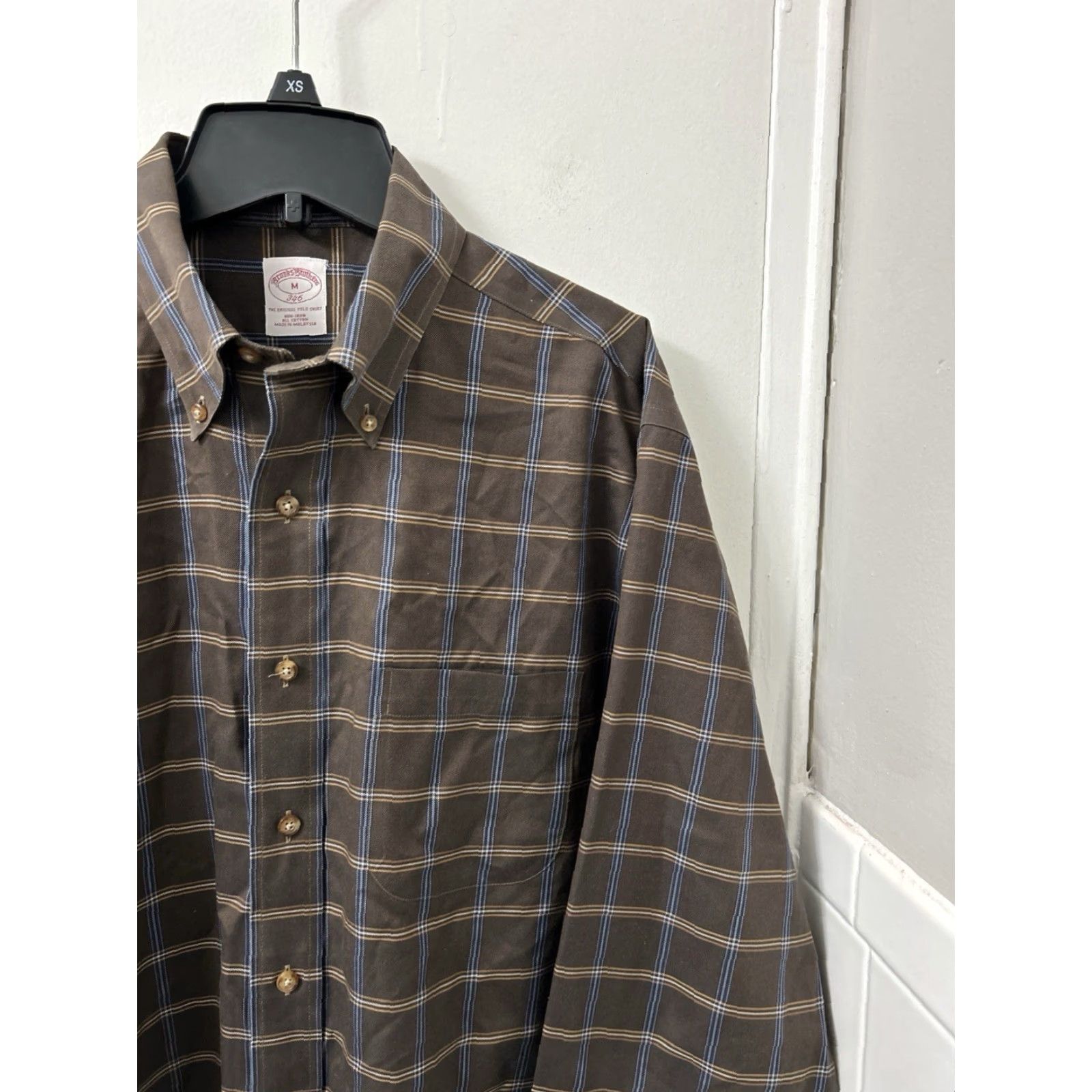 Brooks Brothers Brooks Brothers Original Polo Shirt Mens M Brown Plaid Button-Down 346 L/S Size US M / EU 48-50 / 2 - 3 Thumbnail