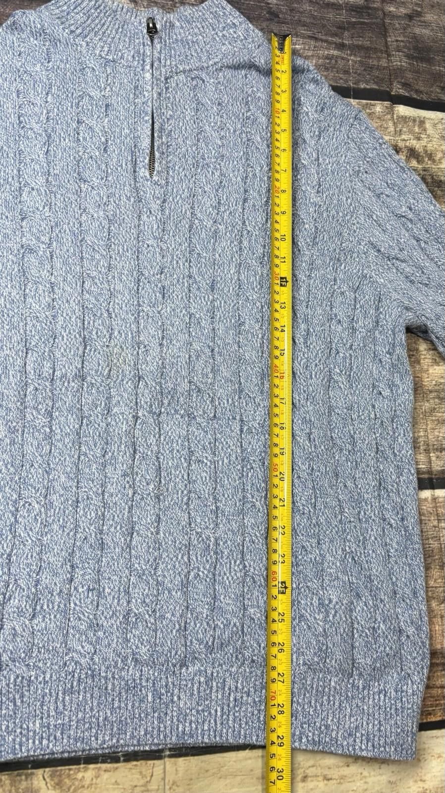 Brooks Brothers Brooks Brothers Sweater Mens XL Cable Knit Cotton 1/4 Zip Size US XL / EU 56 / 4 - 10 Thumbnail