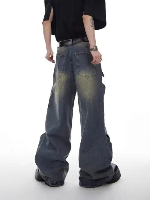 VIBE Retro hollow metal button design wide-leg jeans Size US 32 / EU 48 - 8 Thumbnail