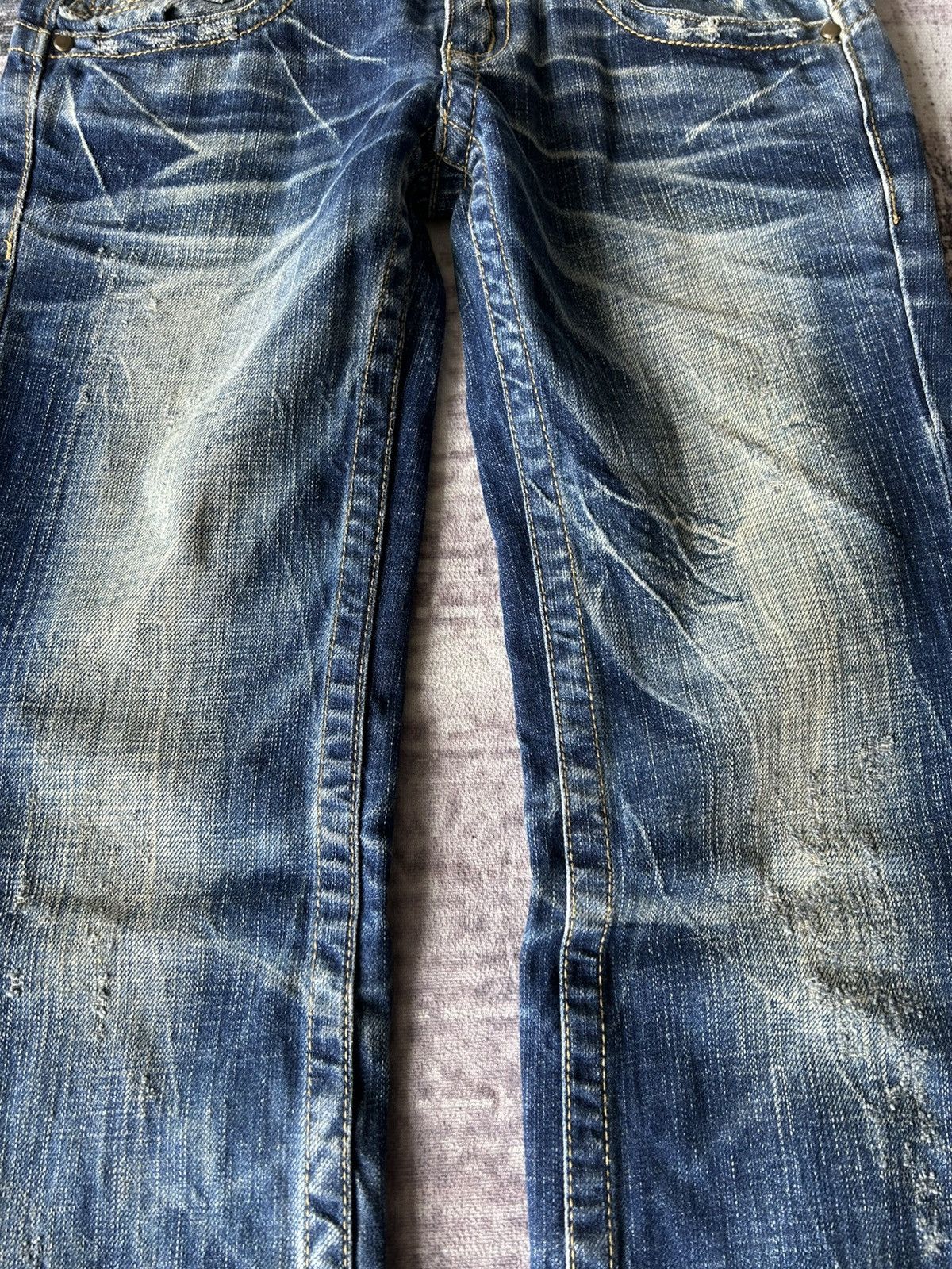Japanese Brand Lolita Flared Mudwash Jeans Size 30" / US 8 / IT 44 - 6 Thumbnail