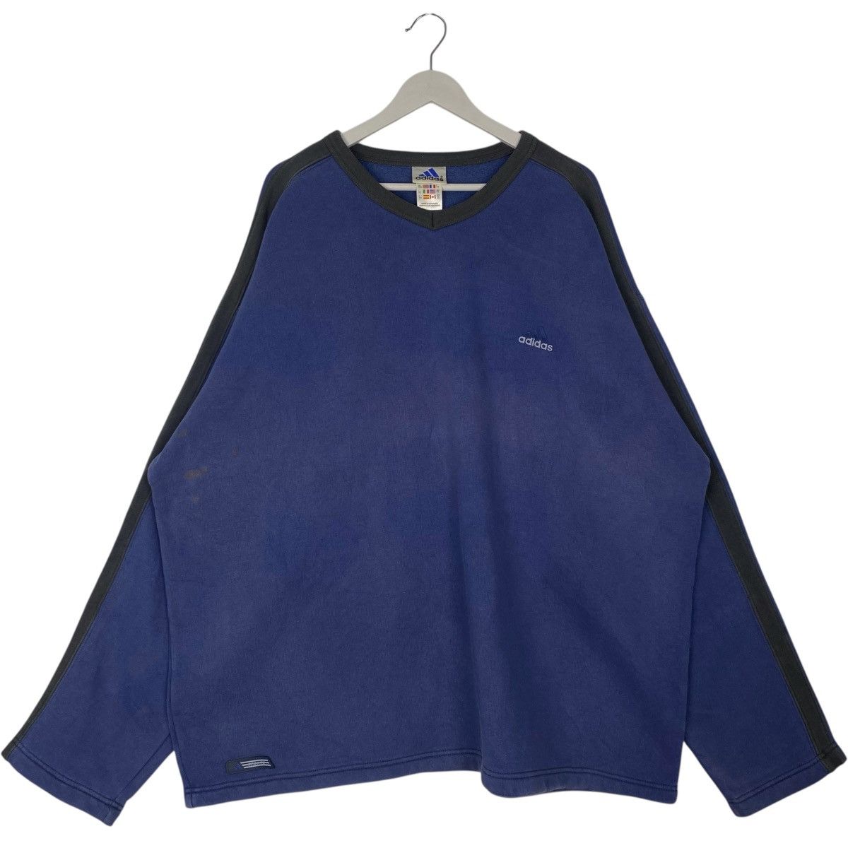 Vintage Vintage 90s Adidas Equipment Vneck Sweatshirt Small Logo XL Size US XL / EU 56 / 4 - 1 Thumbnail