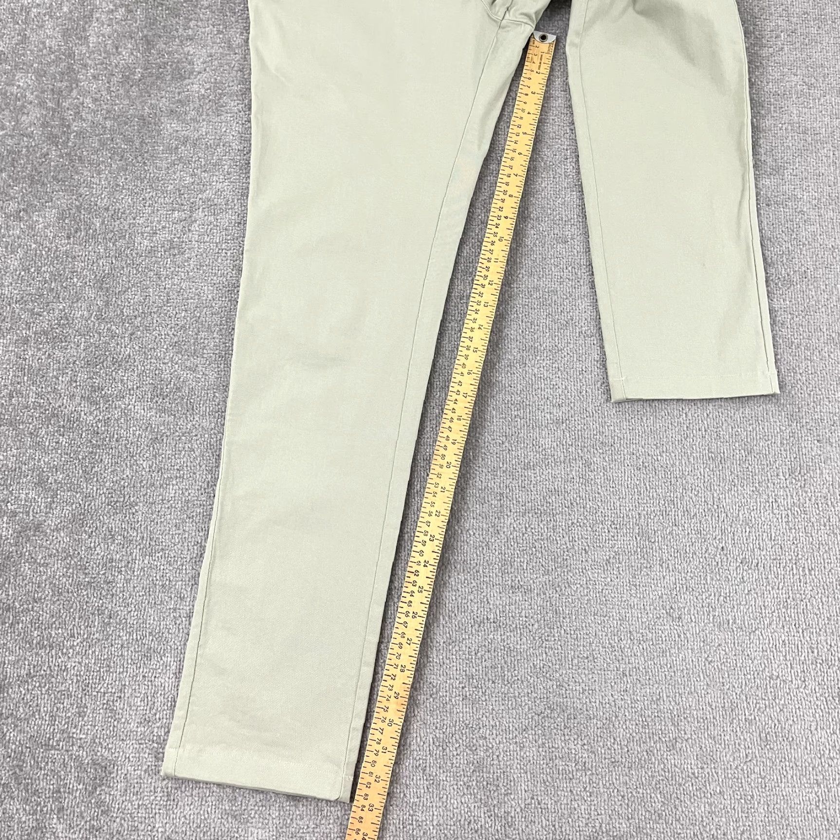 Vintage Spoke London Pants Mens 34 x 33 Slim Straight Green Gray Trouser Chino Casual Brand Spoke Size 34 Regular Fit Pants Men's Clothing Chino Size US 34 / EU 50 - 5 Thumbnail
