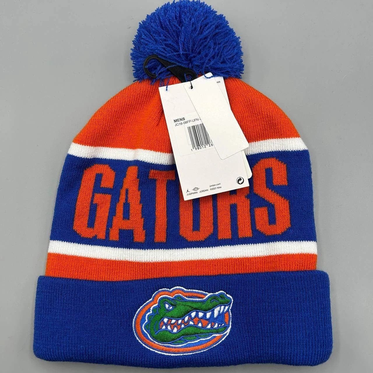 Jordan Brand Florida Gators x Air Jordan Hat Men Cuffed Beanie Pom Pom Size ONE SIZE - 1 Thumbnail