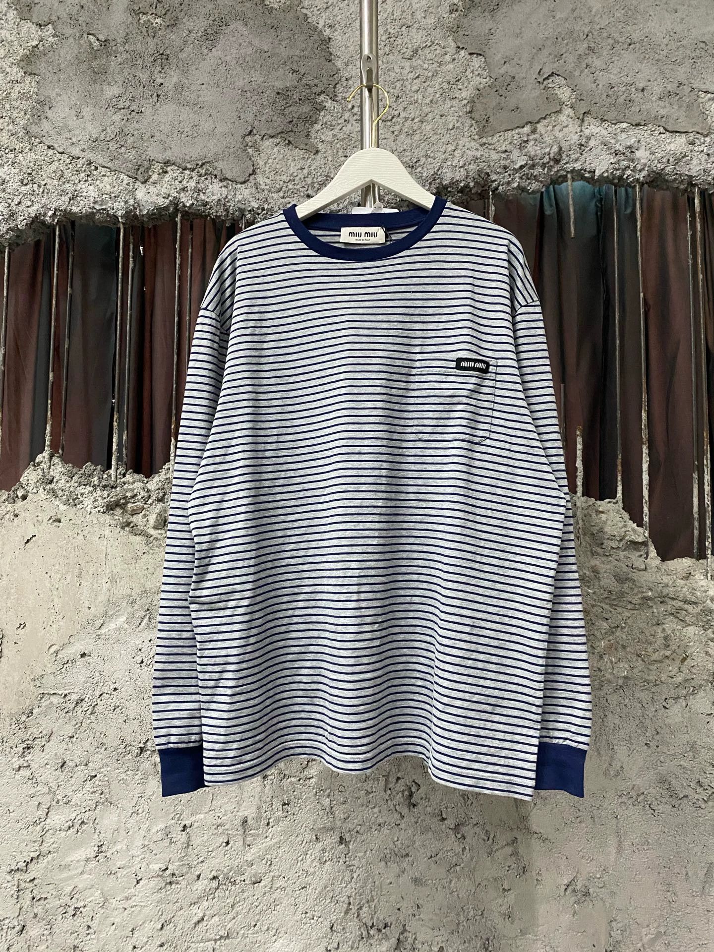 Miu Miu Miu Miu Striped Long Sleeve Top Size S New Size S / US 4 / IT 40 - 1 Thumbnail