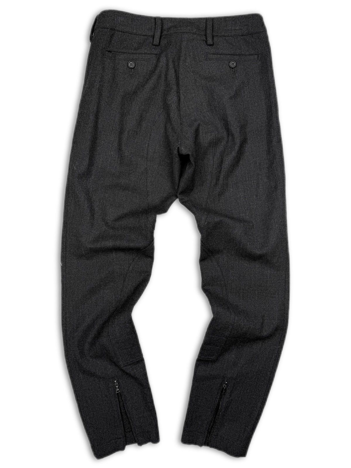 Prada 90s Prada Grey Angular Zipper Slim Cut Flared Riding Pants Size US 28 / EU 44 - 3 Thumbnail