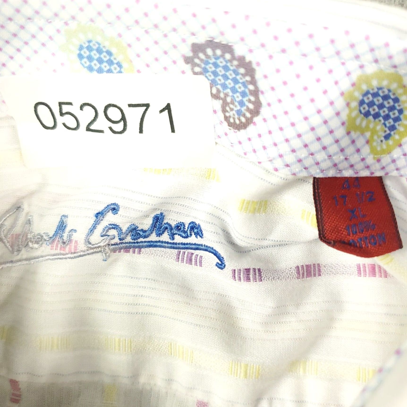 Robert Graham Robert Graham Shirt Mens XL White Striped Button-Up Long Sleeve Casual Size US XL / EU 56 / 4 - 6 Thumbnail