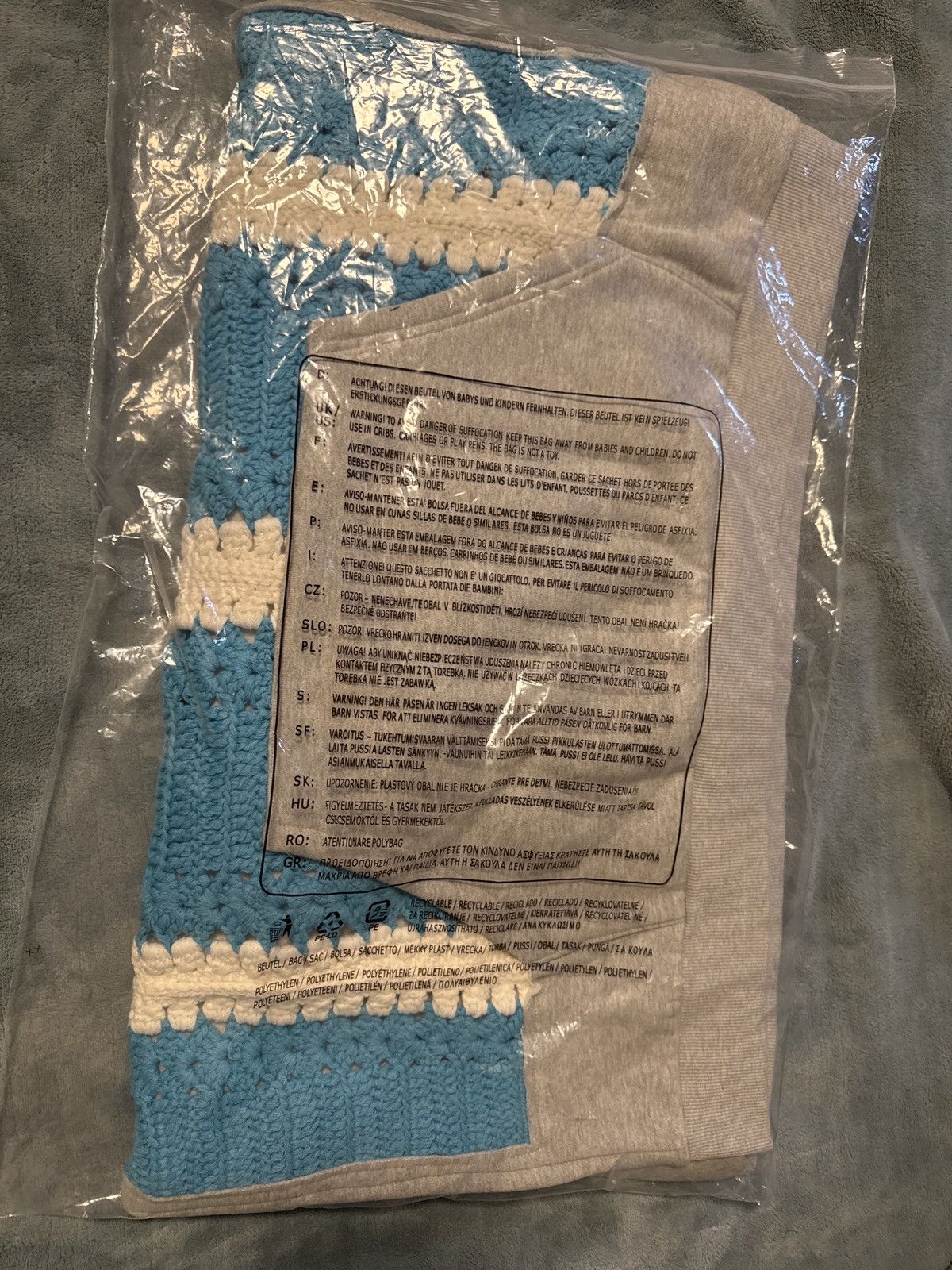 Golf Wang Crochet Front Hoodie -Heather Grey Size US XL / EU 56 / 4 - 3 Thumbnail