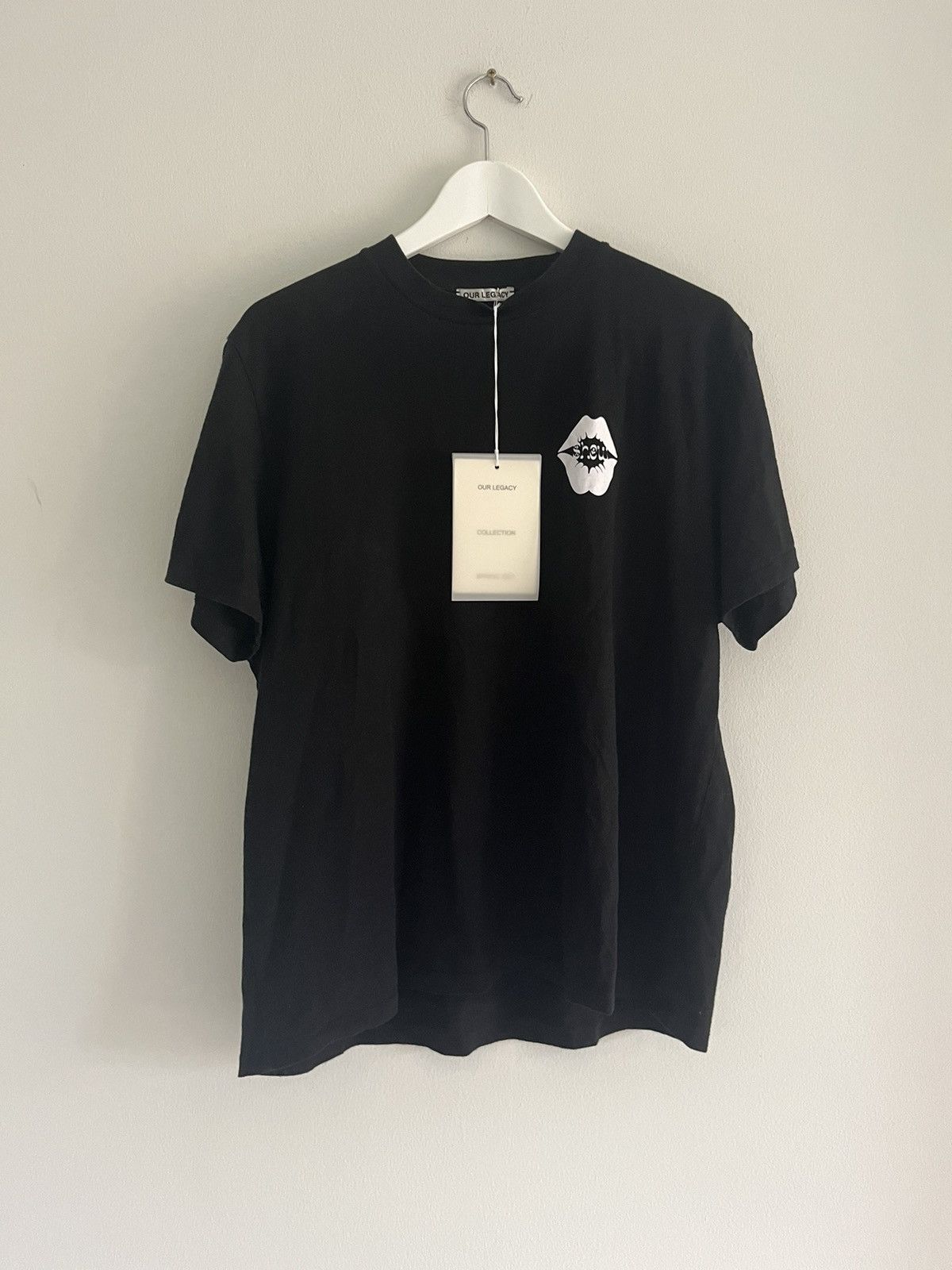 image of Our Legacy - Black Air Kiss Print T-Shirt, Men's (Size Medium)