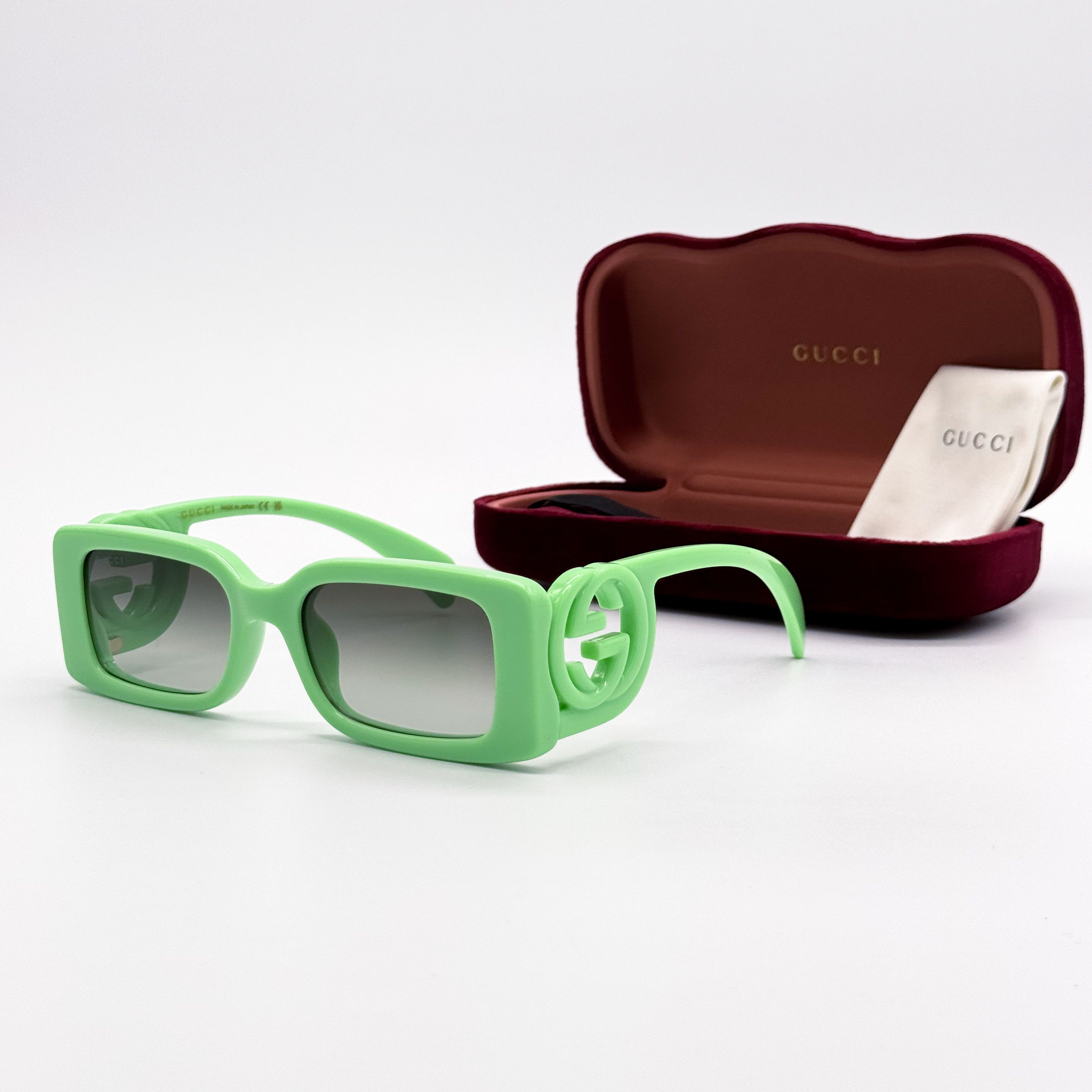 Gucci NEW GUCCI GG1325S 004 WOMEN GREEN SUNGLASSES Size ONE SIZE - 3 Thumbnail