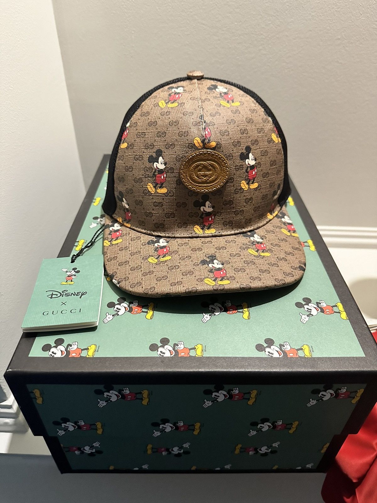 image of Gucci Disney Hat in Beige, Men's