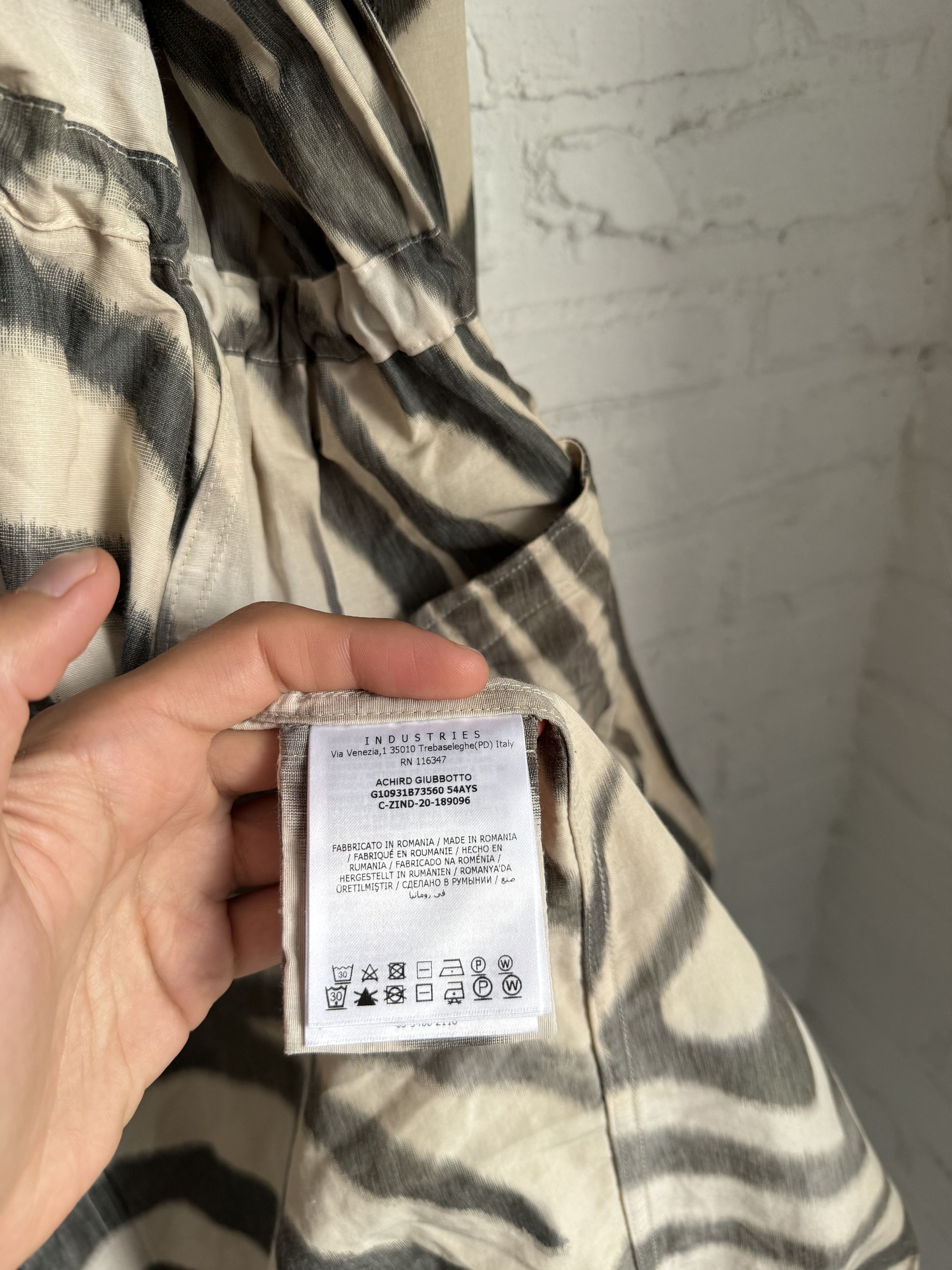 Moncler Moncler Achird Zebra Print linen blend Parka Coat Size ONE SIZE - 5 Thumbnail
