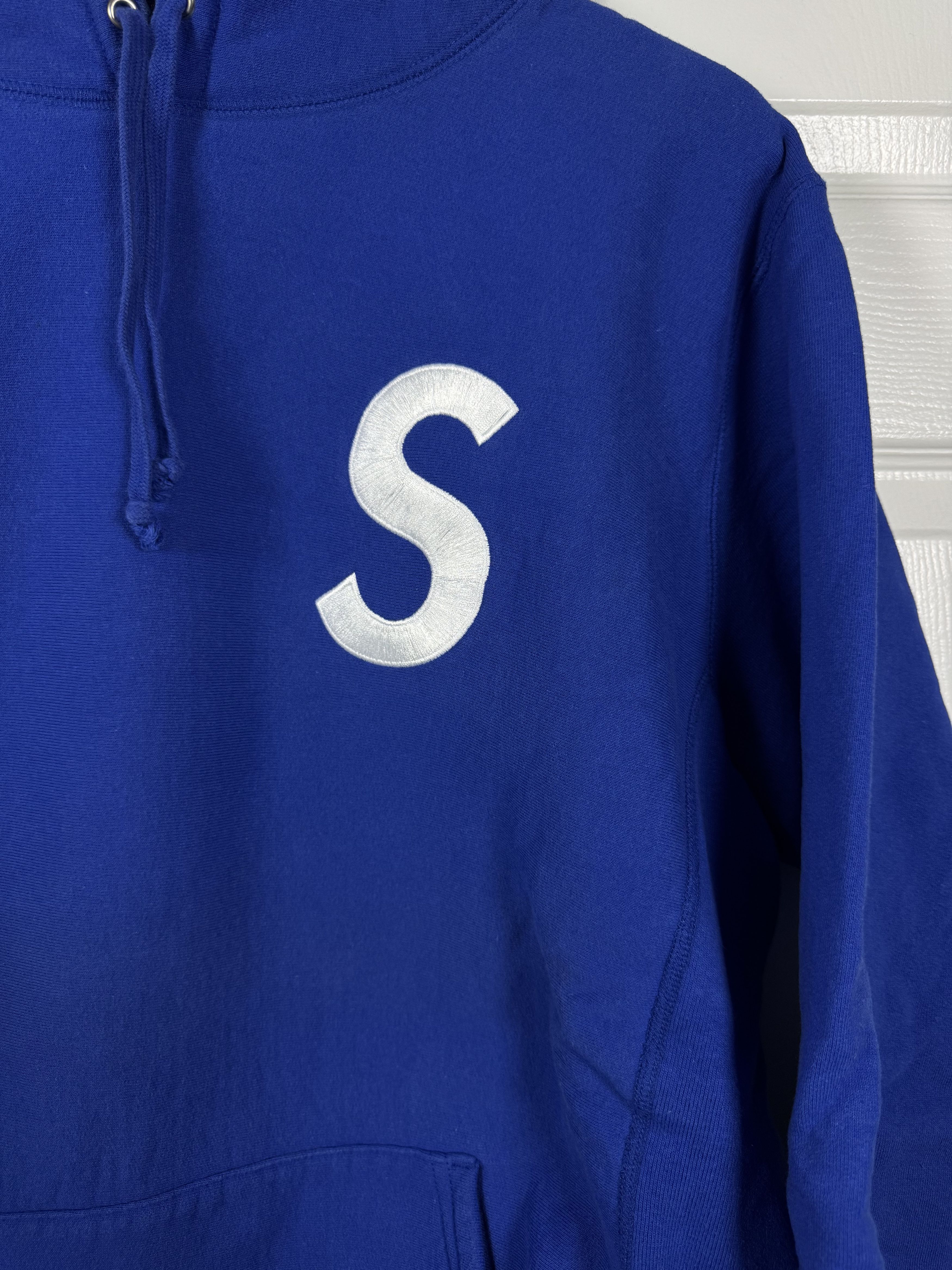 Supreme S Logo Hooded Sweatshirt Royal Blue Large Size US L / EU 52-54 / 3 - 3 Thumbnail