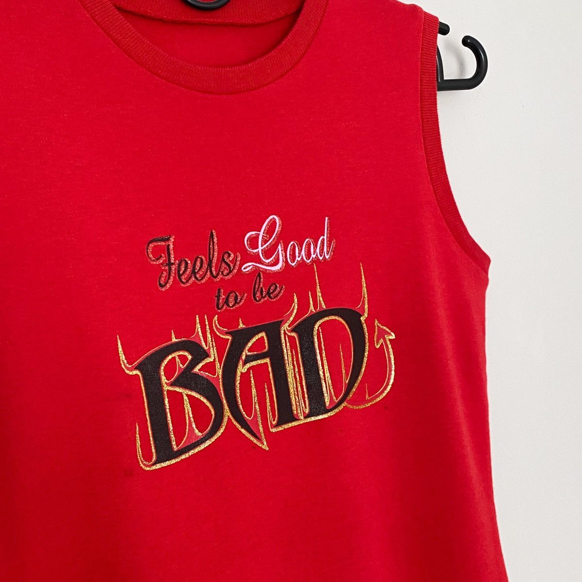 Japanese Brand Vintage “Feels Good to be Bad” Sleeveless Tee / T Shirt Size S / US 4 / IT 40 - 3 Thumbnail