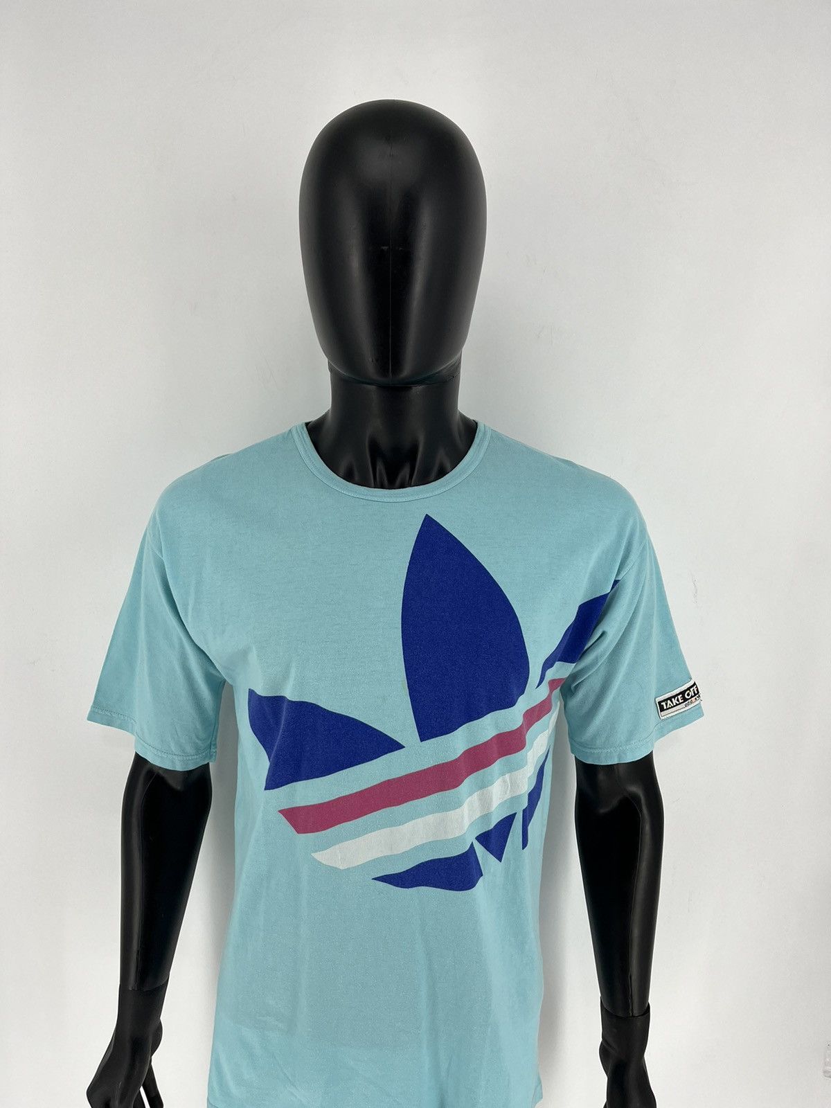 Adidas 90s Vintage Adidas Take Off Big Logo tee shirt Size US M / EU 48-50 / 2 - 5 Thumbnail