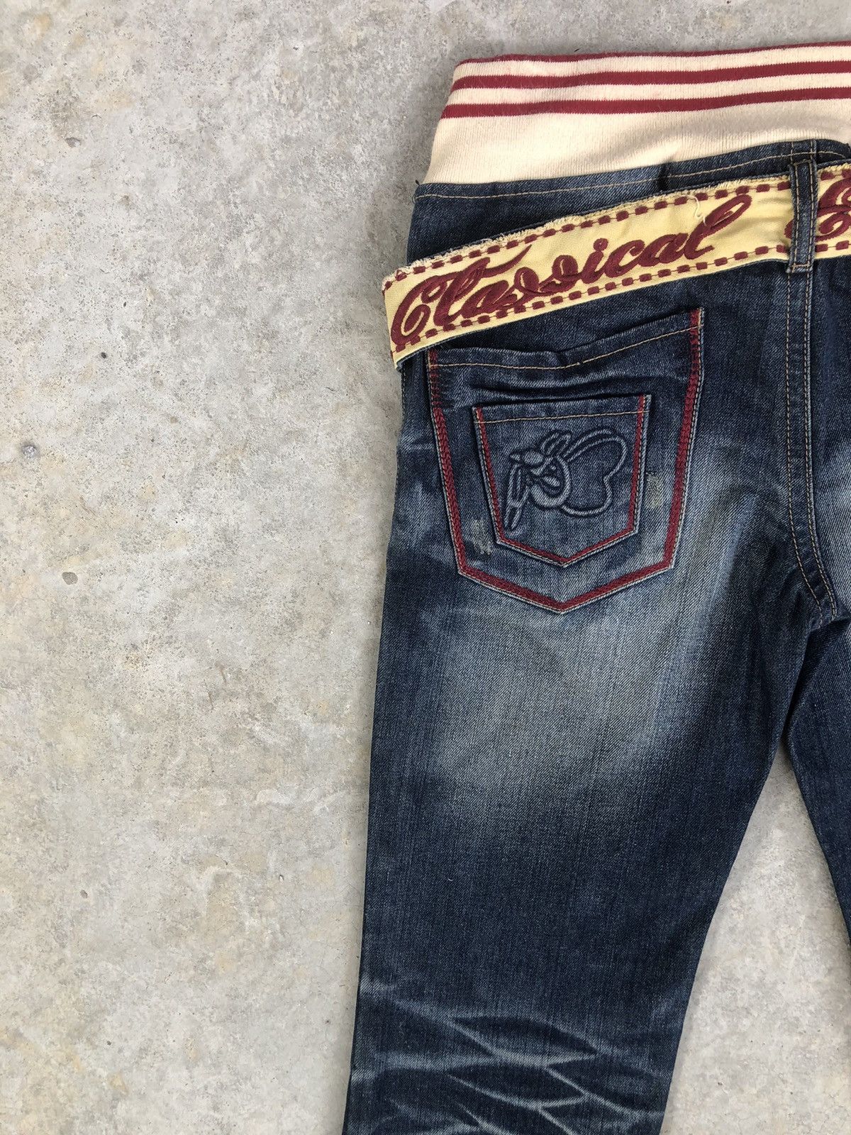Japanese Brand Japanese Classical elf Distressed Jeans Embroidered Size US 31 - 9 Thumbnail