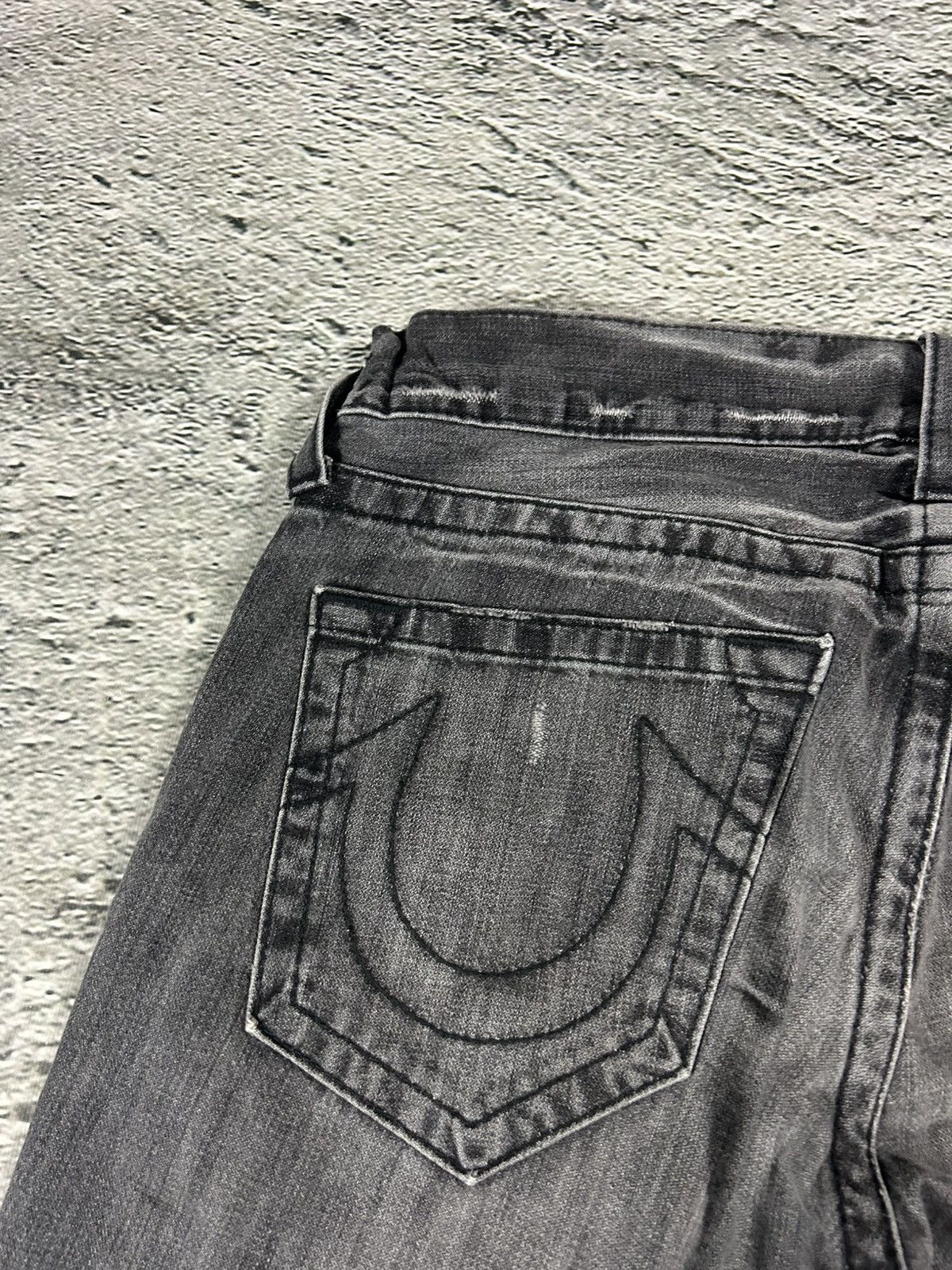 True Religion True Religion jeans grey black thick stitching Bobby Size US 32 / EU 48 - 4 Thumbnail
