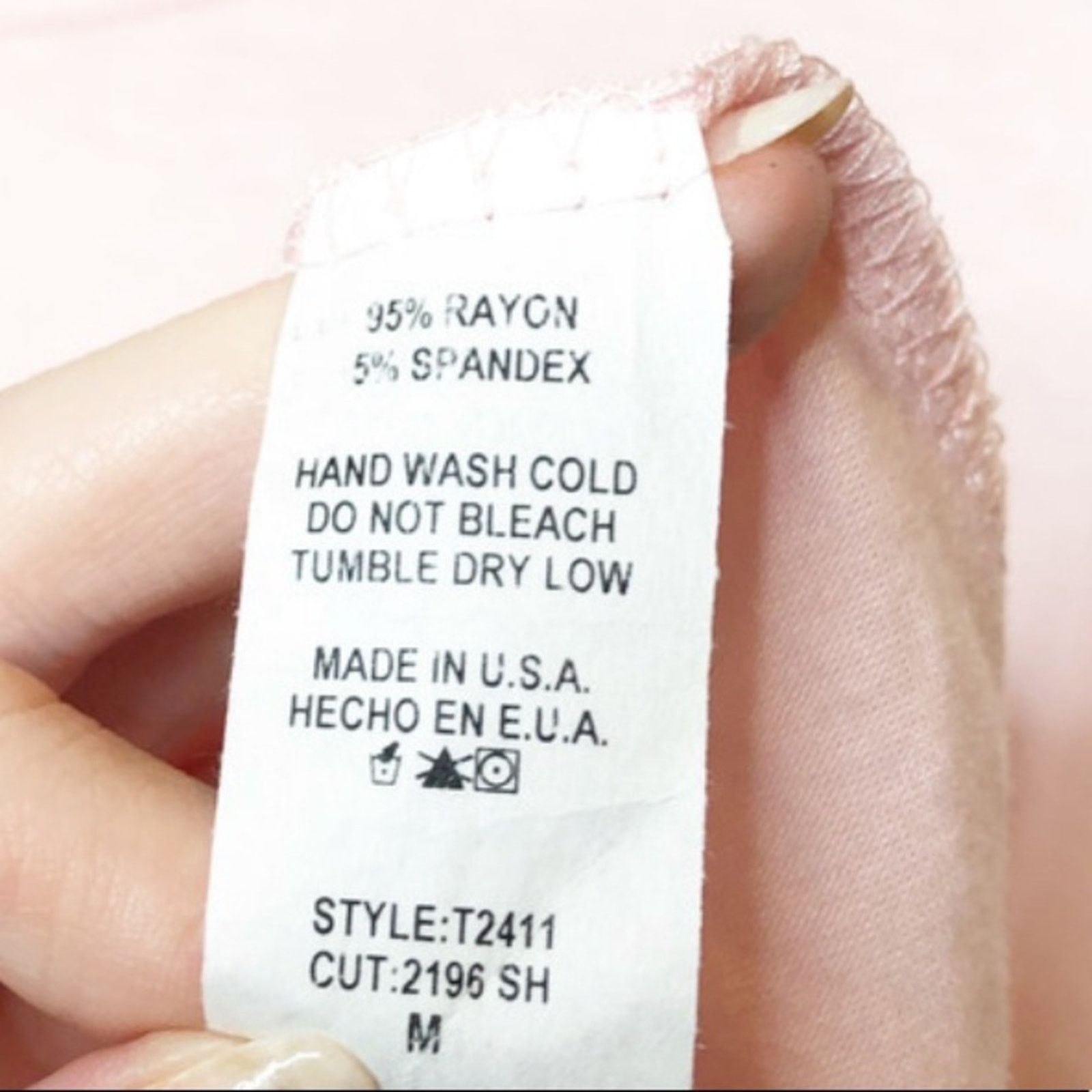 Other Love In 3/4 Sleeve Light Powder Pink Oversized Blouse Size M / US 6-8 / IT 42-44 - 16 Thumbnail