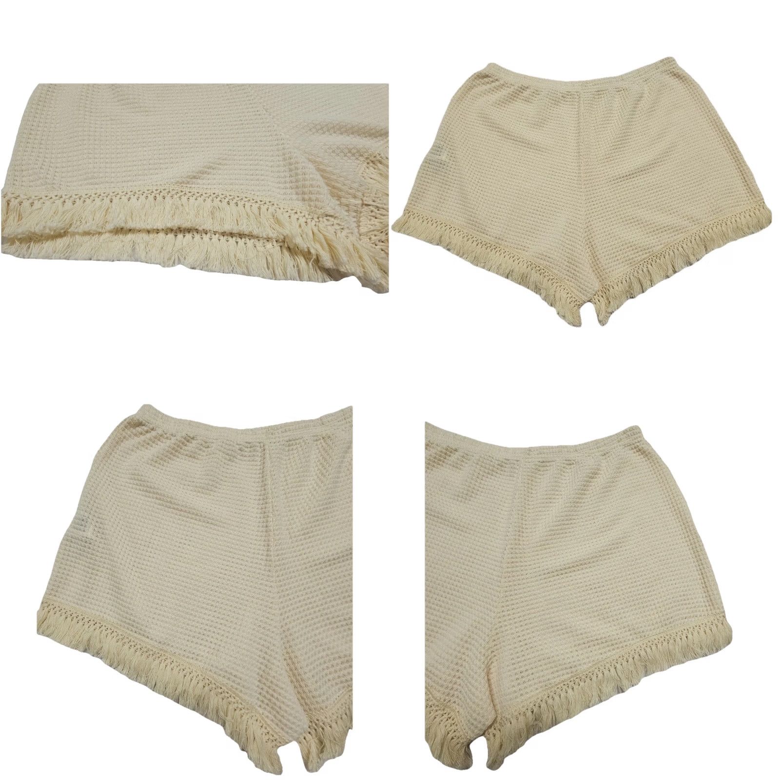Shein Shein Lounge 2 Piece Set Tank Top Shorts Fringe Boho Cream Ivory XL Women Size XL / US 12-14 / IT 48-50 - 9 Thumbnail