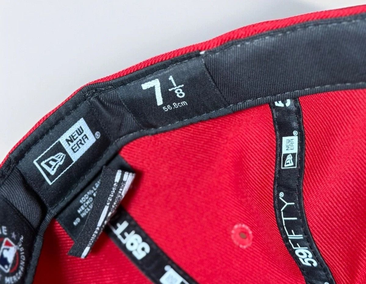 MLB × New Era New Era 59Fifty Giants Red Upside Down Fitted Hat Size 7 1/8 Size ONE SIZE - 5 Thumbnail