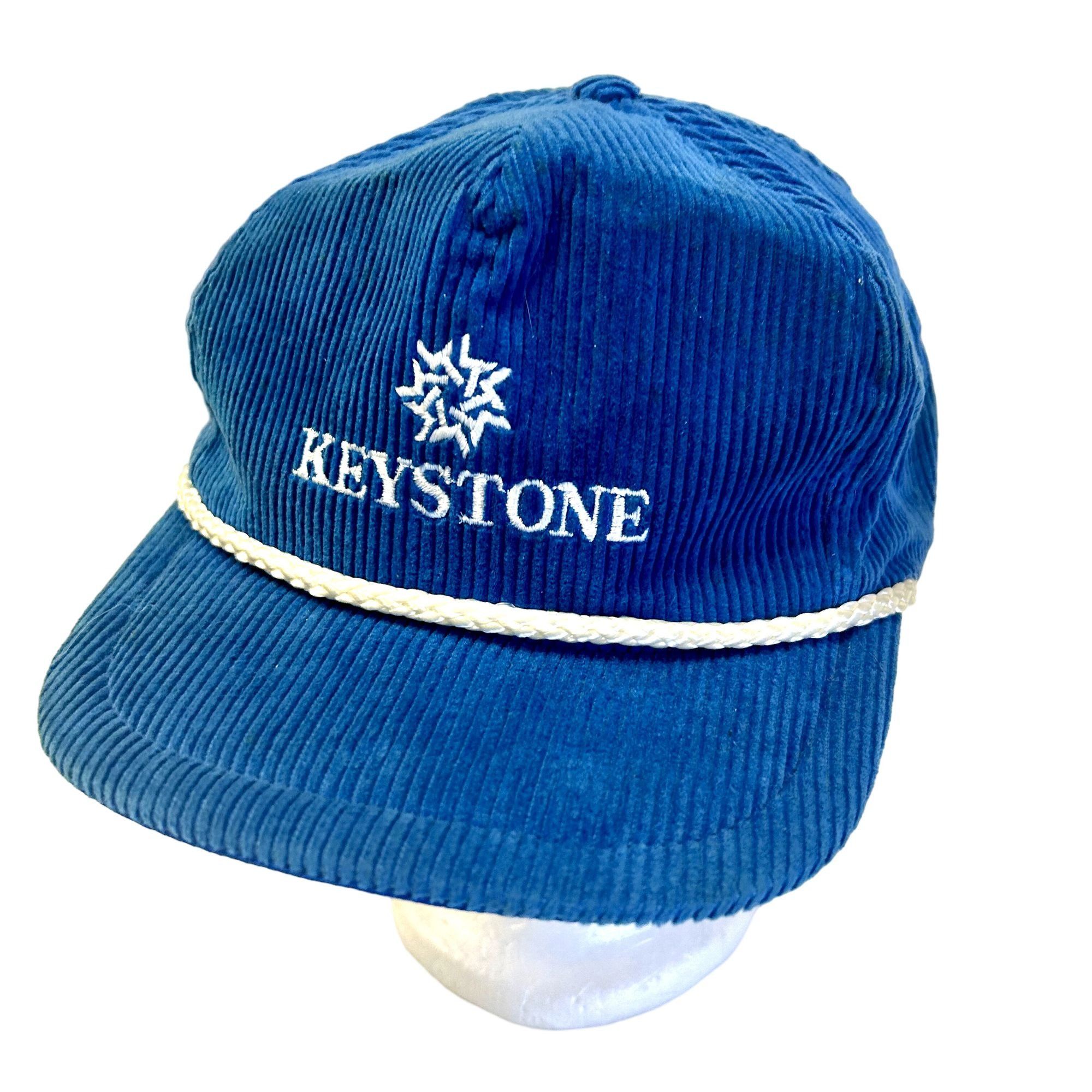 image of Unkwn 80's Bump Bonnets Blue Corduroy Hat Keystone Snapback Cap, Men's