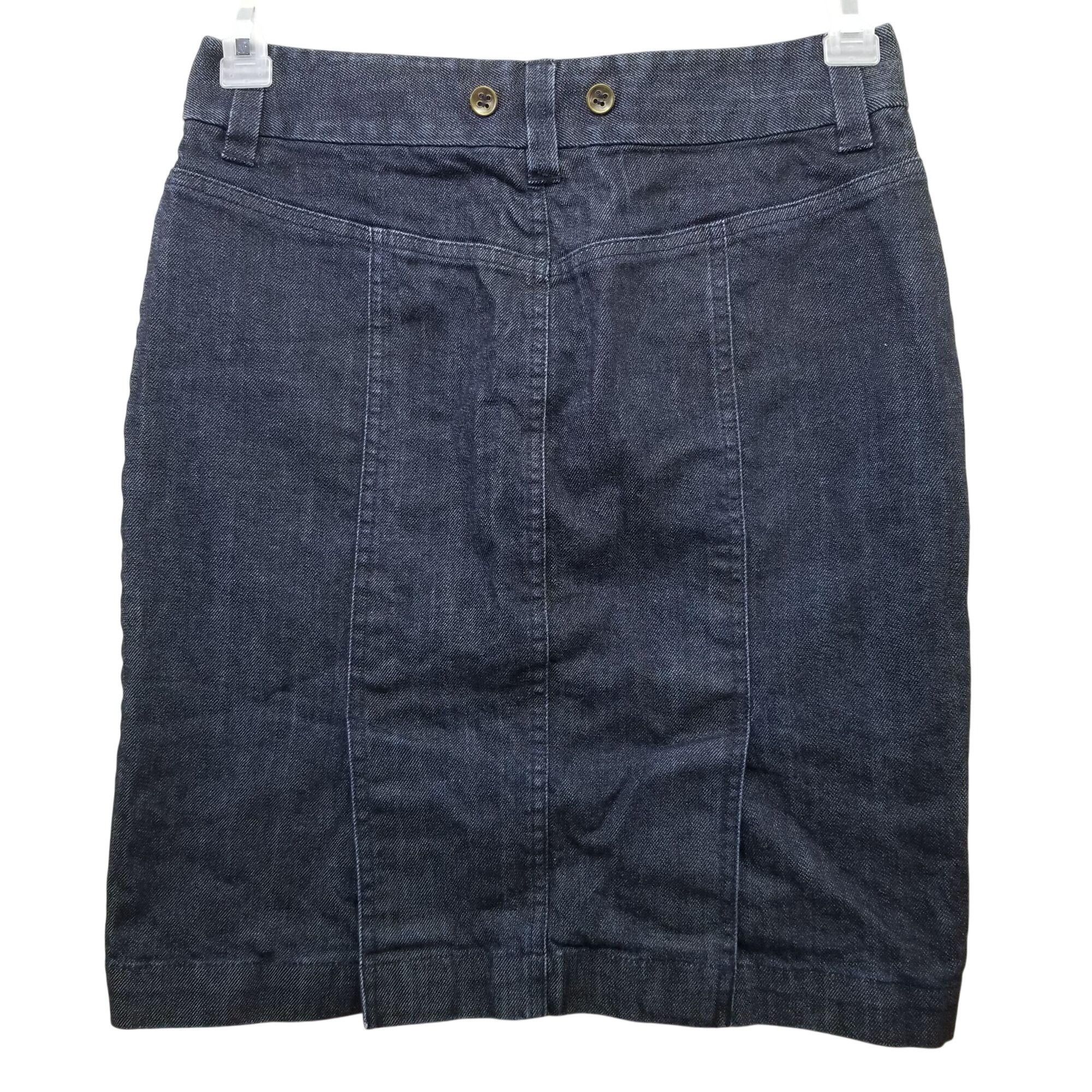 J.Crew J Crew 4 Blue Jean Denim Pencil Skirt 94850 Back Slit Y2K Co Size 27" / US 4 / IT 40 - 3 Thumbnail
