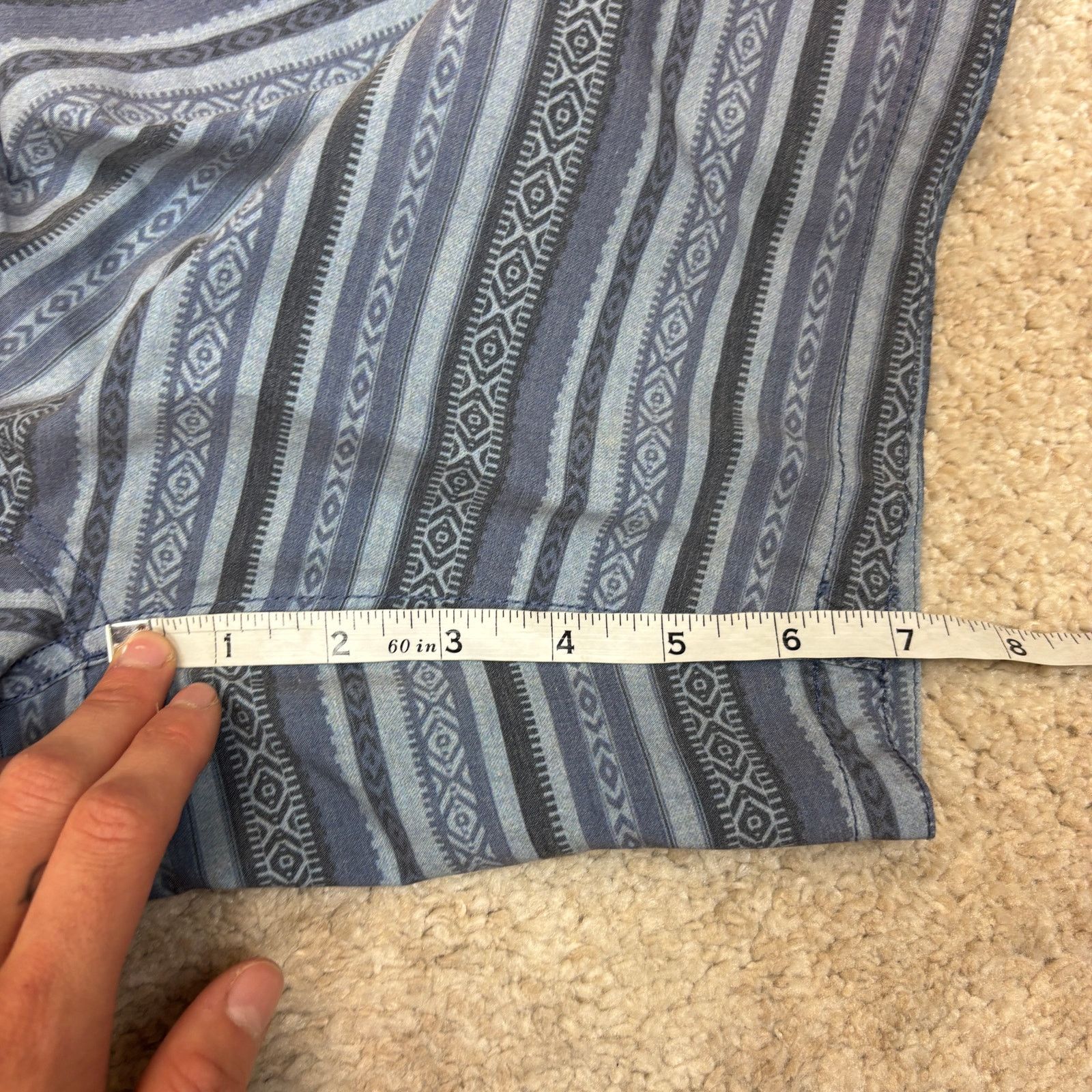 Faherty Faherty Classic 7" Board Short Blue Falls Ikat Men's 35 Surf Size US 35 - 7 Thumbnail