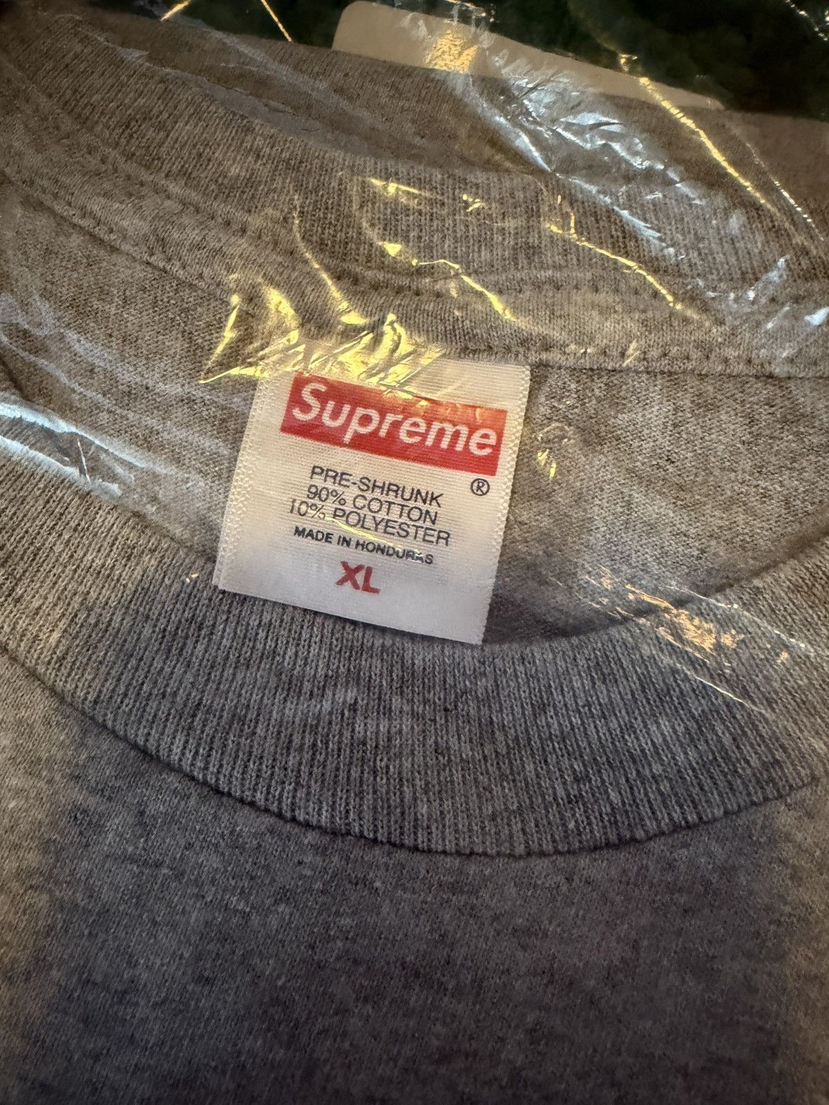 Supreme Supreme Arabic Box Logo Tee Gray XL Size US XL / EU 56 / 4 - 4 Thumbnail