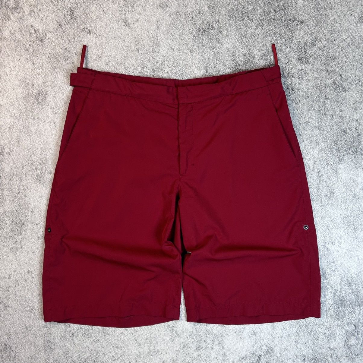 Prada Vintage Luxury Prada Milano Shorts Nylon Red Man’s Size US 34 / EU 50 - 1 Thumbnail