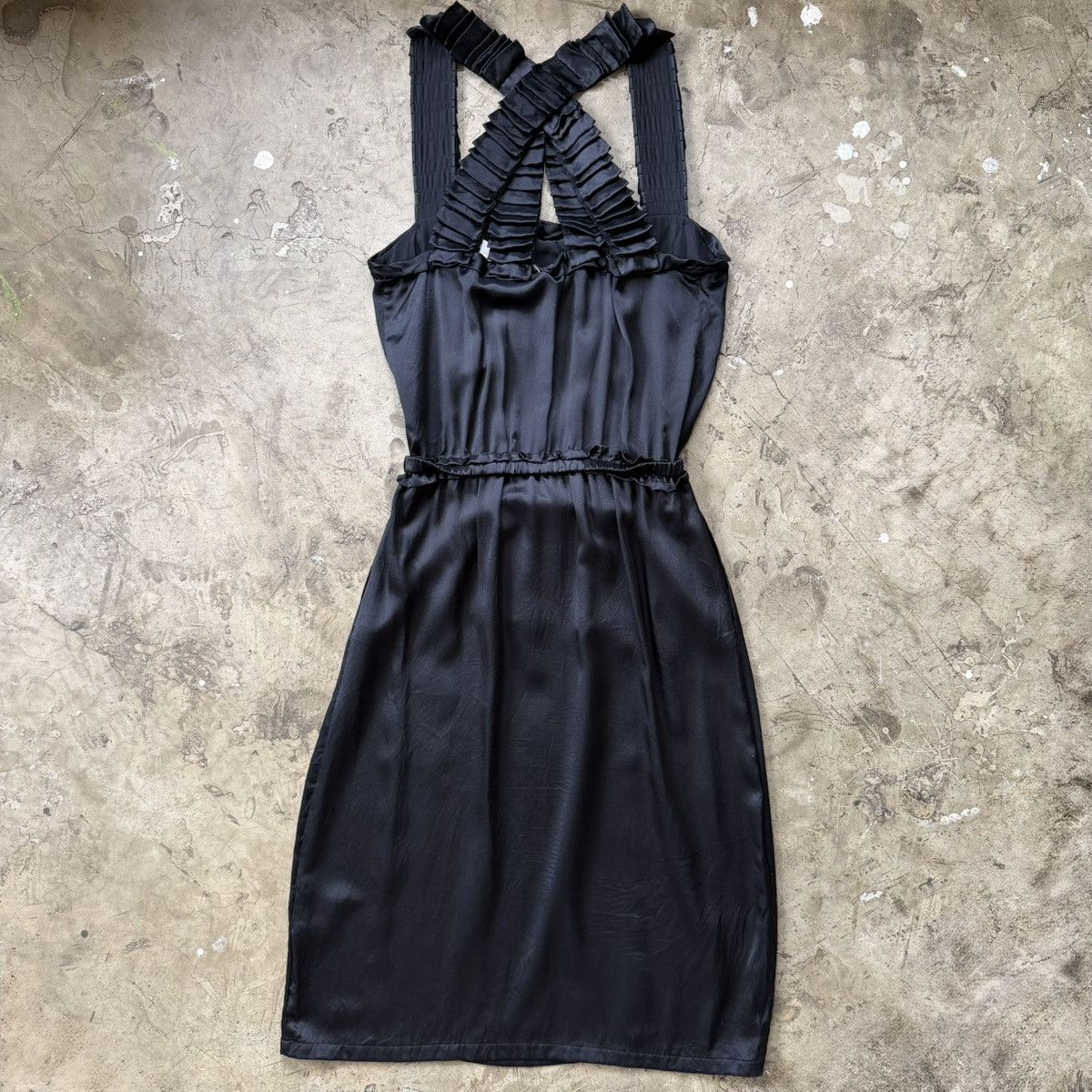 Yves Saint Laurent Yves Saint Laurent - Rive Gauche - 2007 Silk Bow Tie Dress Size S / US 4 / IT 40 - 2 Thumbnail