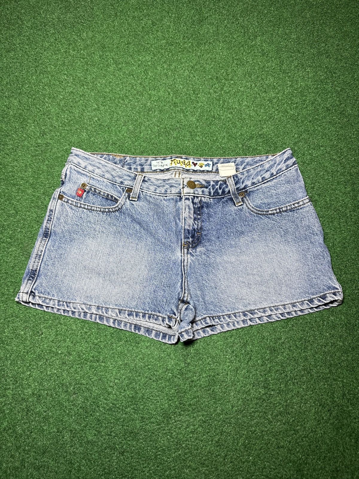 Vintage Mudd Vintage Denim Shorts 13 32 Waist 3” Jorts Y2K Grunge Size 32" / US 10 / IT 46 - 2 Thumbnail