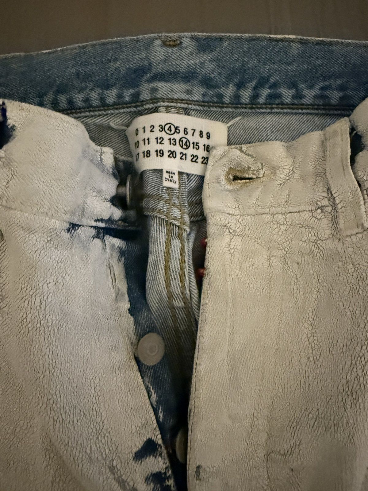 Maison Margiela MAISON MARGIELA WHITE PAINTED JEAN Size US 33 - 2 Thumbnail