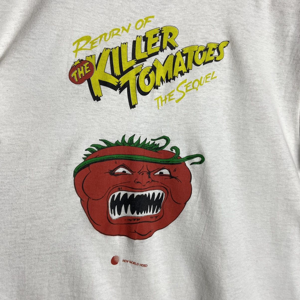 Vintage 80s Return Of The Killer Tomatoes Horror Movie Tee
